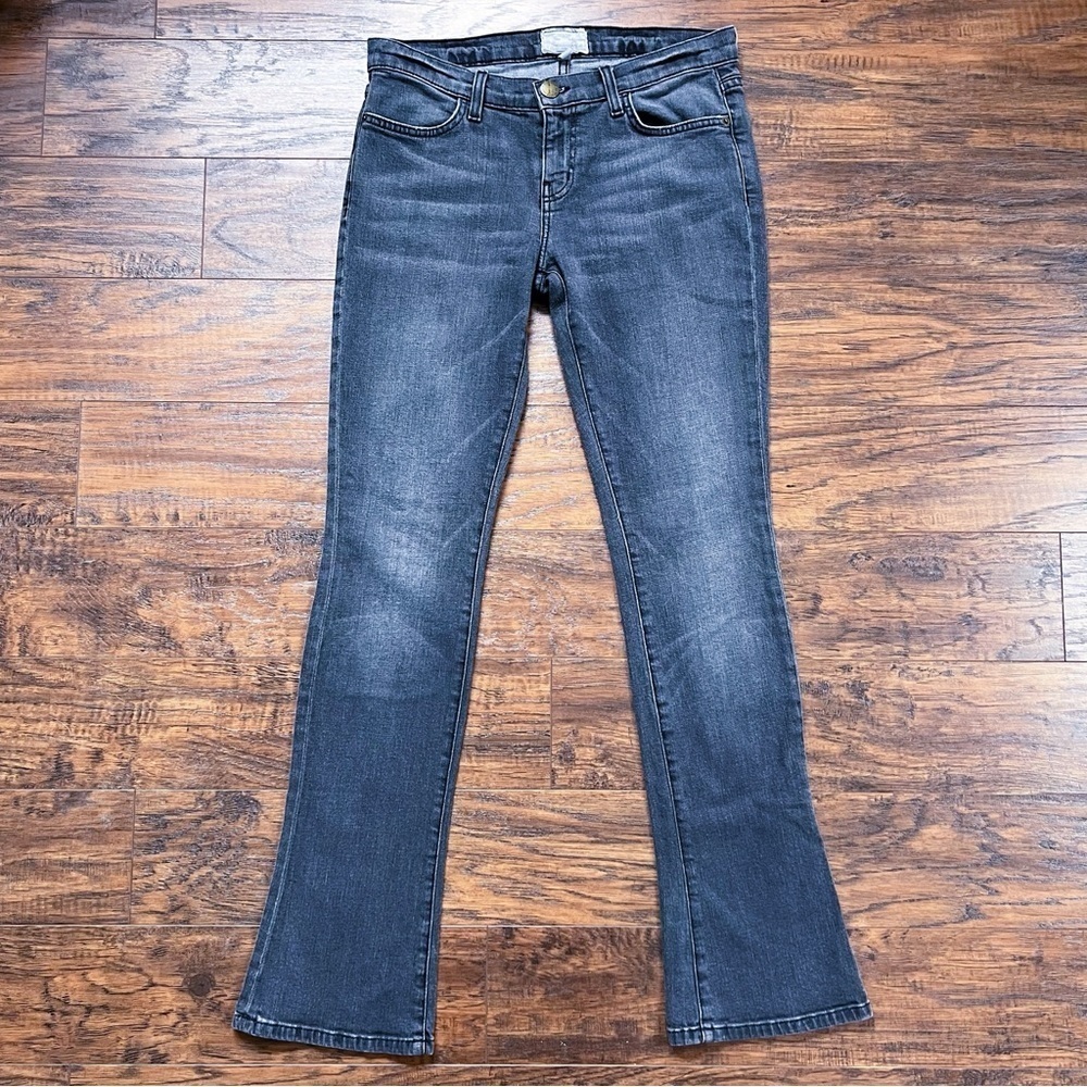 Current/Elliott • The Baby Boot jean Migrant faded black charcoal kick flare
